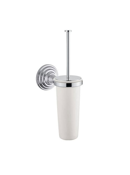 Bugnatese Olympia fali WC kefe tartó kerámia betéttel, szálcsiszolt nikkel 36825NS