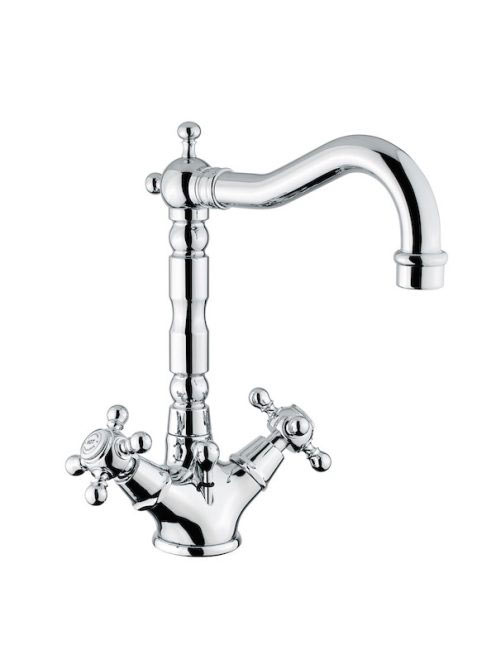 Bugnatese Revival mosdócsaptelep leeresztővel, króm 434CR