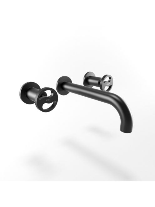 Bugnatese Millenovecinquanta fali mosdócsaptelep 19 cm-es kifolyóval, matt fekete 4565NE