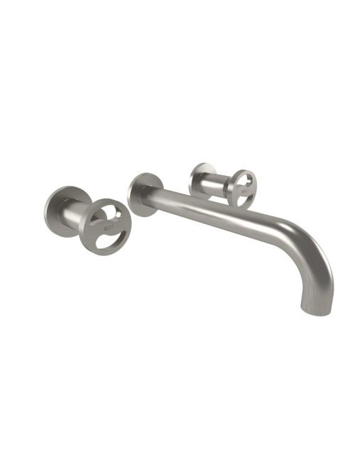 Bugnatese Millenovecinquanta fali mosdócsaptelep 22 cm-es kifolyóval, szálcsiszolt nikkel 4569NS