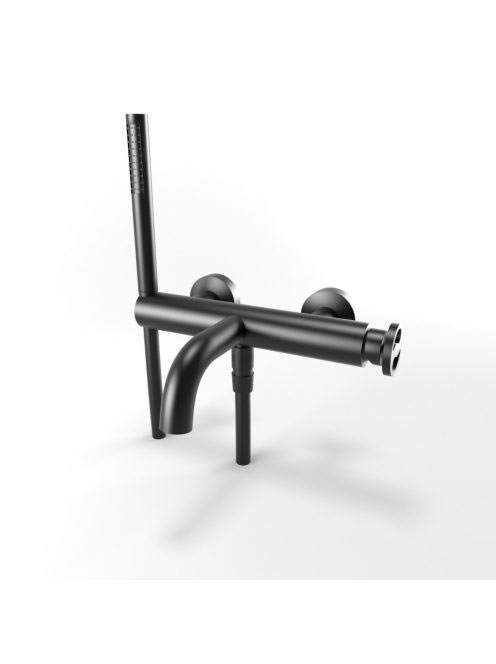 Bugnatese Millenovecinquanta kádcsaptelep zuhanyszettel, matt fekete 4602NE