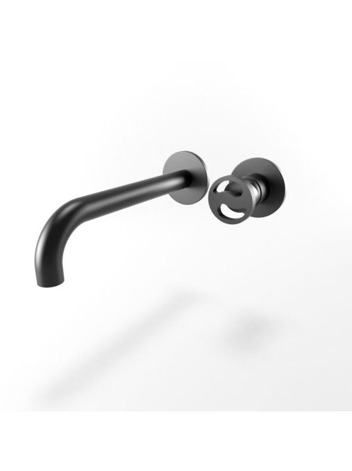 Bugnatese Millenovecinquanta fali mosdócsaptelep 22 cm-es kifolyóval, matt fekete 4646NE