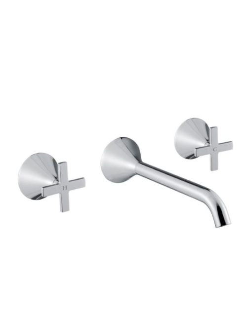 Bugnatese Orion fali mosdócsaptelep 21 cm-es kifolyóval, click-clack leeresztővel, matt fehér 5565SCBI