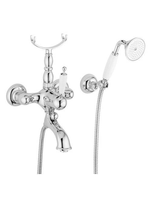 Bugnatese Oxford kádcsaptelep zuhanyszettel és zuhanytartóval, króm 6302CR