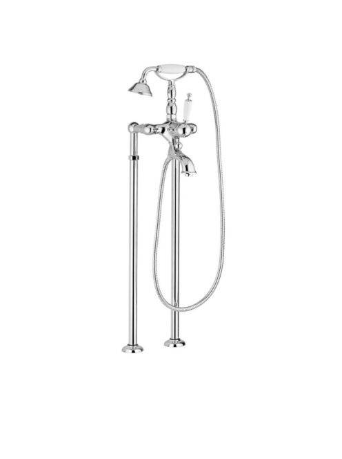 Bugnatese Oxford szabadonálló kádcsaptelep zuhanyszettel, króm 6302PCR