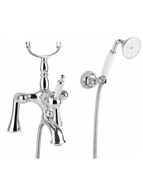 Bugnatese Oxford kádperemre szerelhető kádcsaptelep zuhanyszettel, króm 6304CR