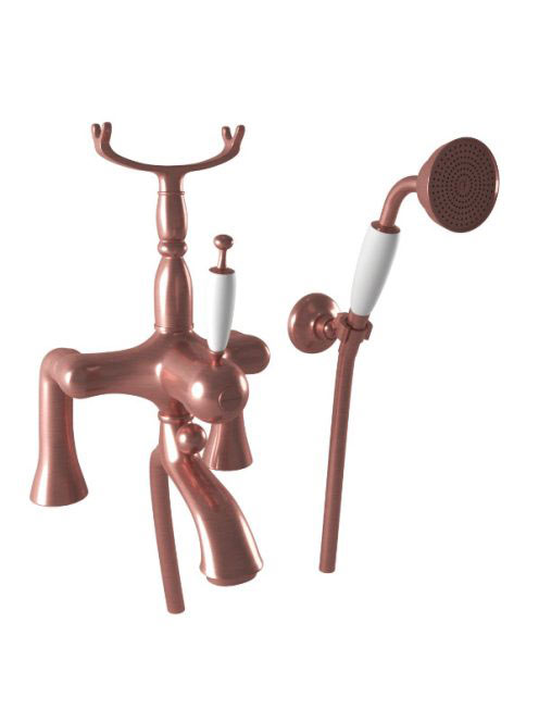 Bugnatese Oxford kádperemre szerelhető kádcsaptelep zuhanyszettel, rame 6304RA