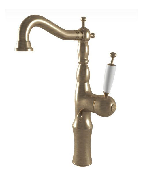 Bugnatese Oxford magasított mosdócsaptelep Click-Clack leeresztővel, bronz 6317SCBR