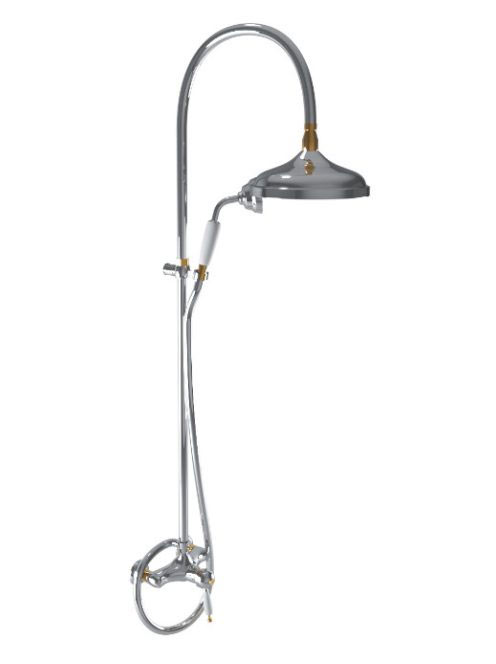 Bugnatese Oxford falon kívüli zuhanyrendszer, króm/arany 6336CCRDO