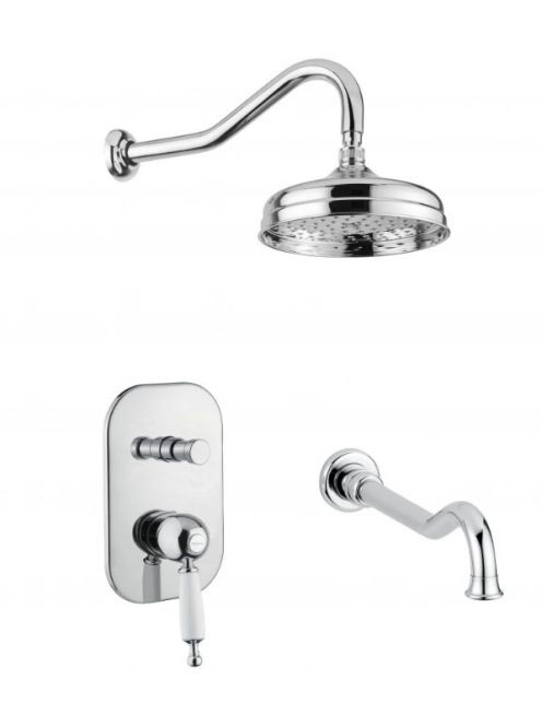 Bugnatese Oxford falsík alatti zuhanyszett kádkifolyóval, króm 6369CR