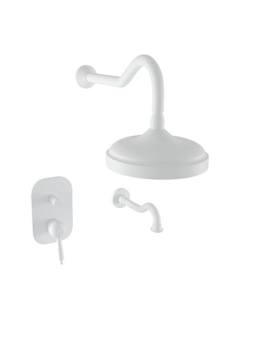 Bugnatese Oxford falsík alatti zuhanyszett kádkifolyóval, matt fehér 6369BI