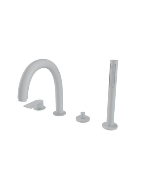 Bugnatese Simple kádperemre szerelheő 4-lyukas kádcsaptelep, matt fehér 6655BI