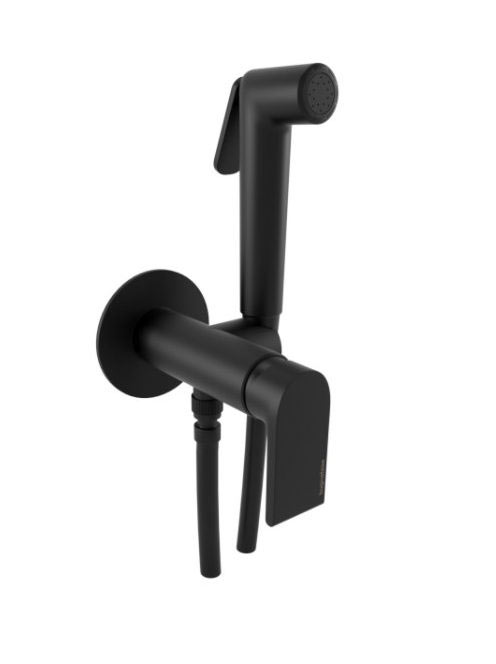 Bugnatese Simple falsík alatti bidé csaptelep zuhannyal, matt fekete 6693NE