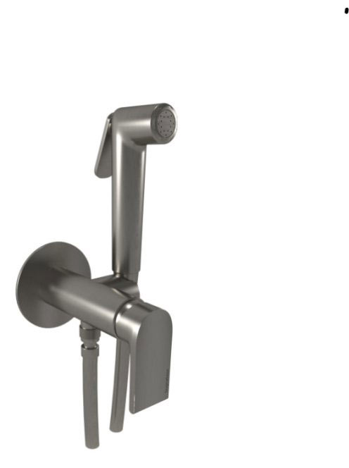 Bugnatese Simple falsík alatti bidé csaptelep zuhannyal biztonsági szeleppel, rozsdamentes acél hatású 6693SNS