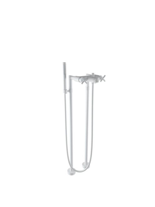 Bugnatese Rodos szabadonálló kádcsaptelep kézizuhannyal, matt fehér 7300PBI