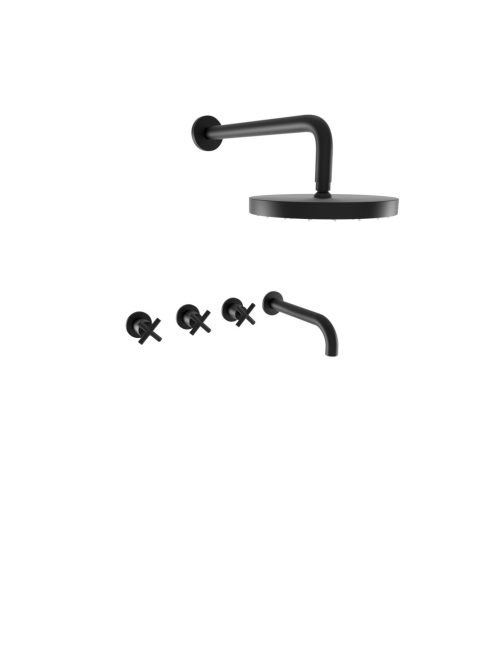 Bugnatese Rodos falsík alatti zuhanyrendszer, matt fekete 7328NE