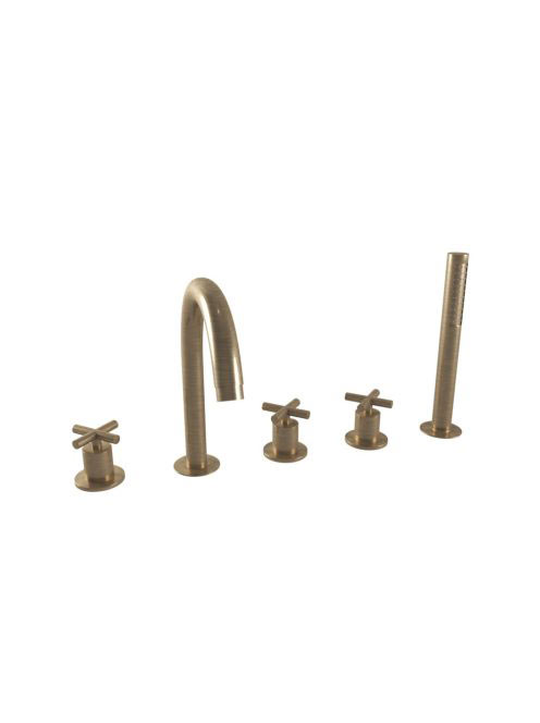 Bugnatese Rodos peremre szerelhető 5-lyukas kádcsaptelep, bronz 7380BR