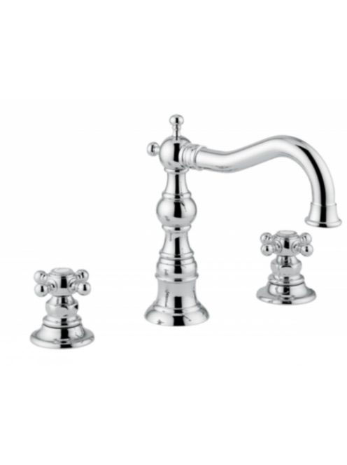 Bugnatese Arcadia 3-lyukas mosdócsaptelep automata leeresztővel, króm 8312CR