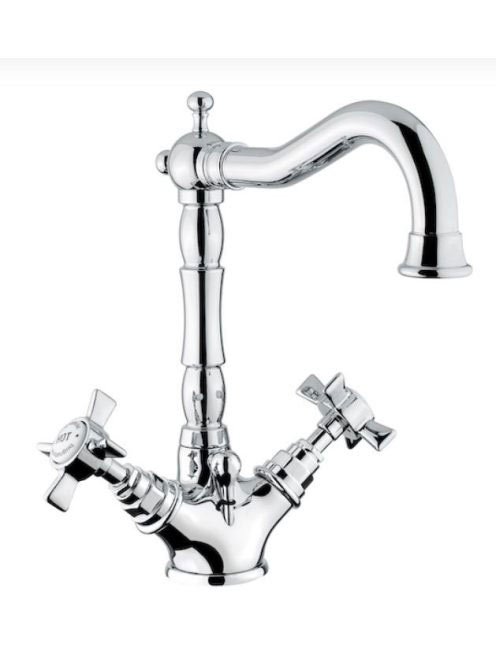 Bugnatese Princeton mosdócsaptelep leeresztővel, króm/arany 834CRDO