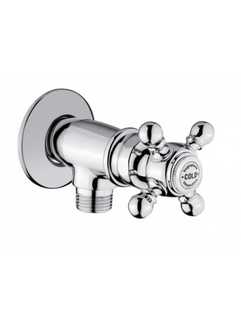 Bugnatese Arcadia sarokszelep 1/2-1/2″ csatlakozással, króm/arany 8358CRDO