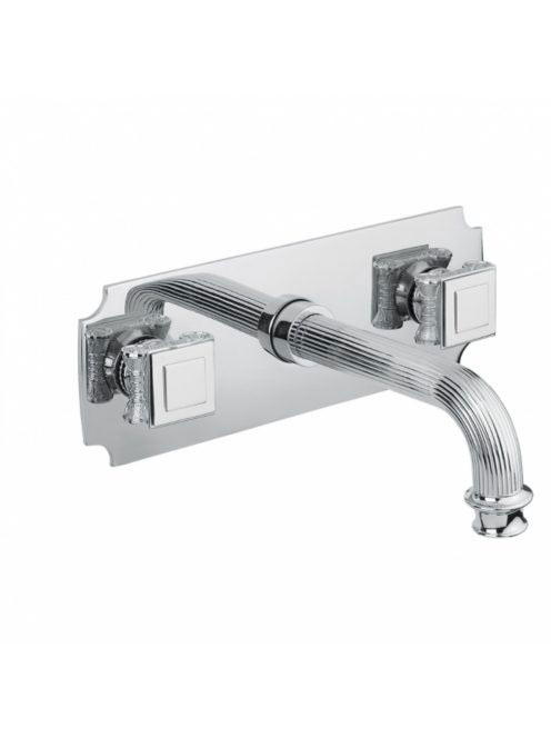 Bugnatese Olympia 3-lyukas fali mosdócsaptelep click-clack leeresztővel, 25 cm-es kifolyóval, bronz 8472SCBR