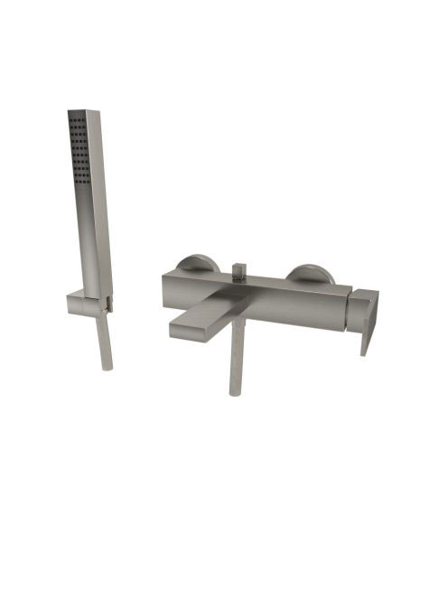 Bugnatese Tetris kádcsaptelep zuhanyszettel, szálcsiszolt nikkel 9102NS