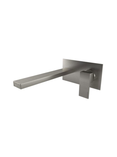 Bugnatese Tetris falsík alatti 2-lyukas mosdócsaptelep click-clack leeresztővel, 21 cm-es kifolyóval, szálcsiszolt nikkel 9147SCNS