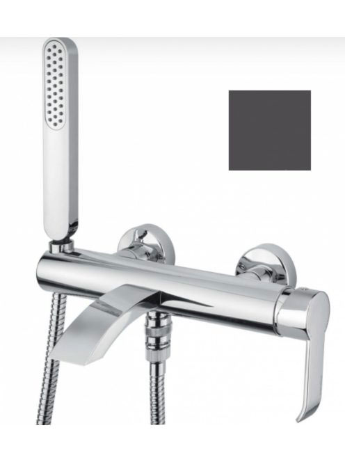 Bugnatese Tess kádcsaptelep zuhanyszettel, matt fekete 9602NE