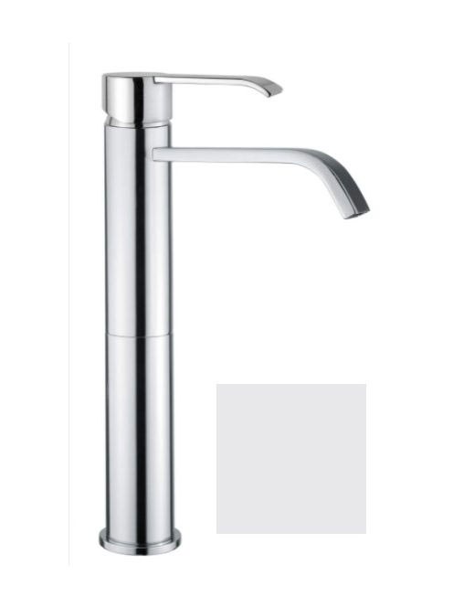 Bugnatese Tess magasított mosdócsaptelep click-clack leeresztővel, matt fehér 9617SCBI