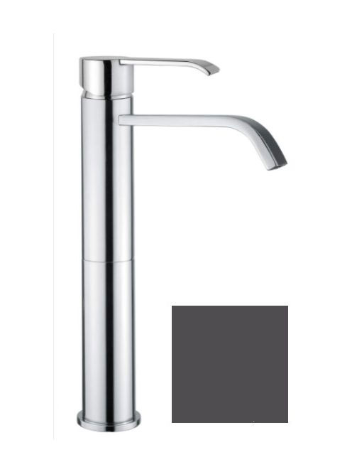 Bugnatese Tess magasított mosdócsaptelep click-clack leeresztővel, matt fekete 9617SCNE