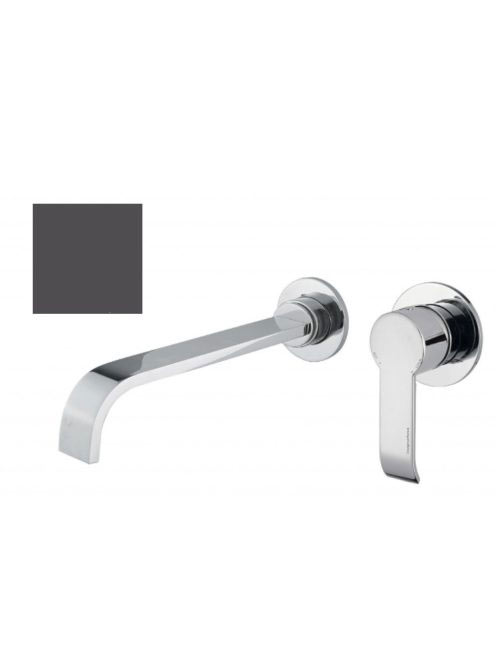 Bugnatese Tess falsík alatti mosdócsaptelep 21 cm-es kifolyóval click-clack leeresztővel, matt fekete 9645SCNE