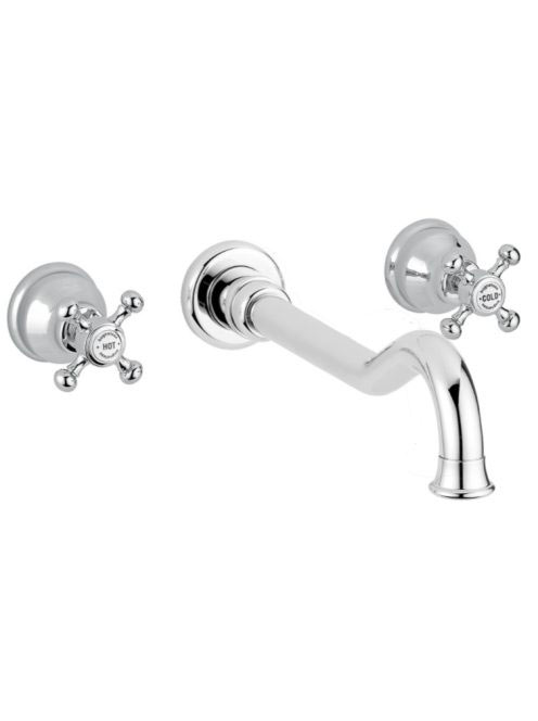 Bugnatese Lady 3-lyukas fali mosdócsaptelep leeresztő nélkül, 19 cm-es kifolyóval, bronz 965BR