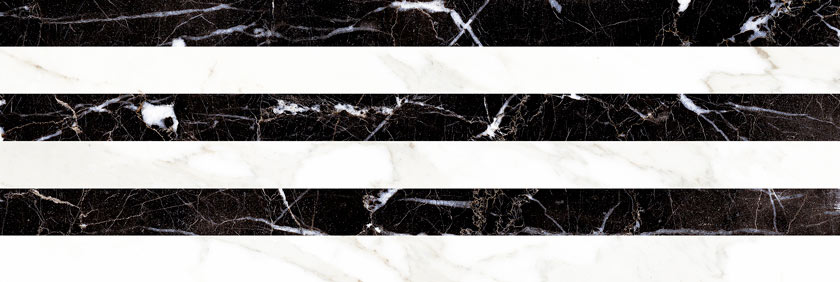 Valore Carrara Relieve Stripe Albinegro Brillo 20 x 60 falicsempe