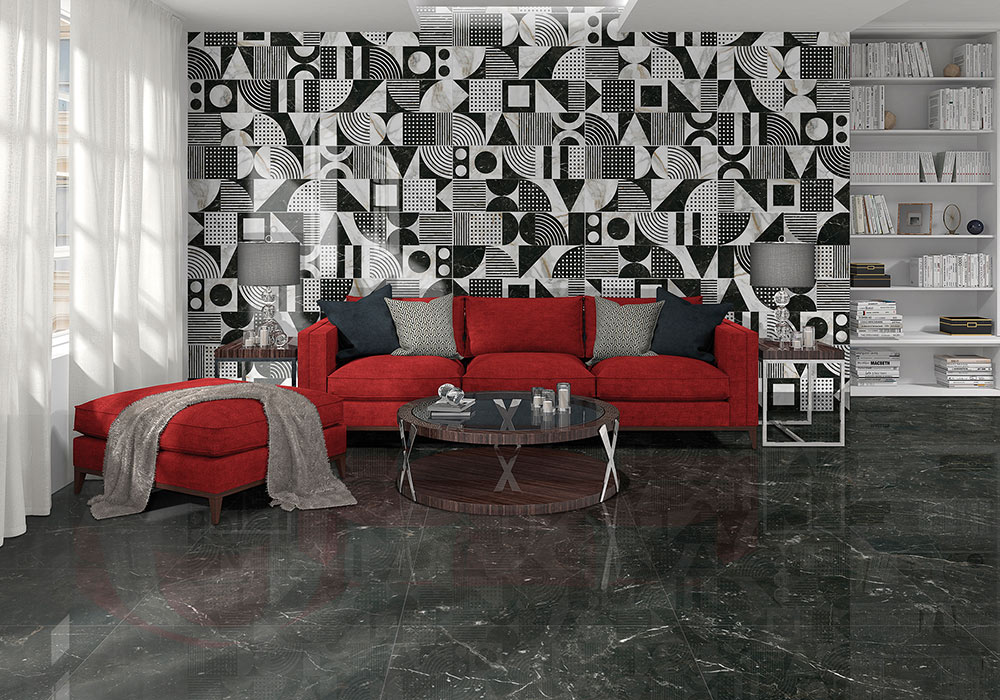 Ceracasa Noir Gloss Falburkolat | Csempék és Járólapok