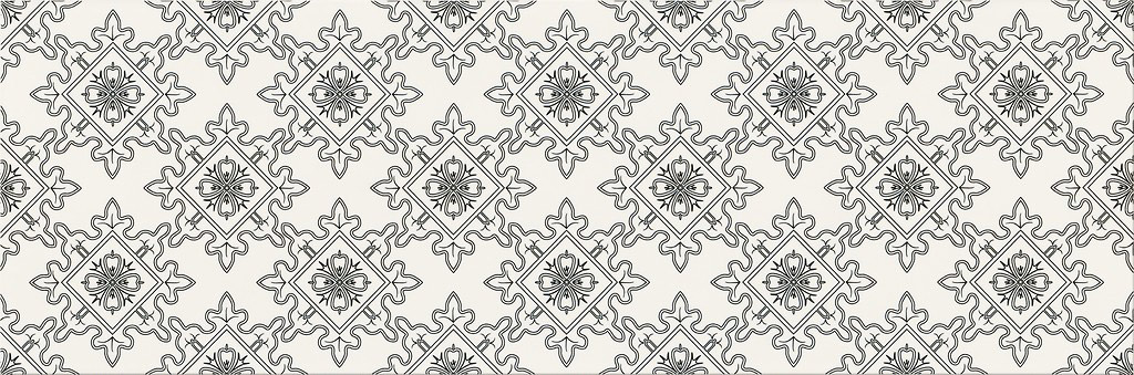 Cersanit Black&White Pattern E W794-017-1 dekorcsempe 19,8 x 59,8