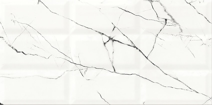 Cersanit Arce White Structure Glossy falicsempe 29,7x60 cm
