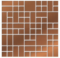 Valore Cesaria Copper Glas mosaic 25 x 25