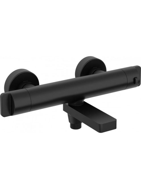 Deante termosztátos kádtöltő csaptelep behajtható kádkifolyóval, matt fekete BCH_N1BT