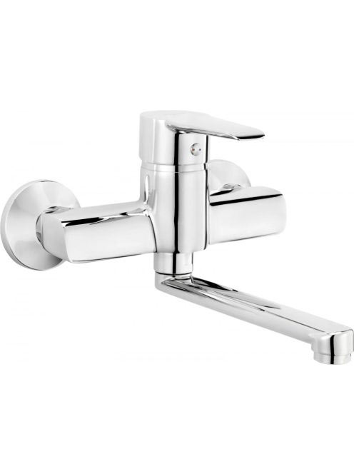 Deante Corio egykaros falra szerelhető mosdócsaptelep forgotható kifolyóval, fényes króm BFC 050M