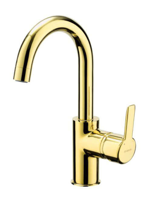 Deante Arnika egykaros mosdó csaptelep forgatható kifolyóval, arany BQA Z24M