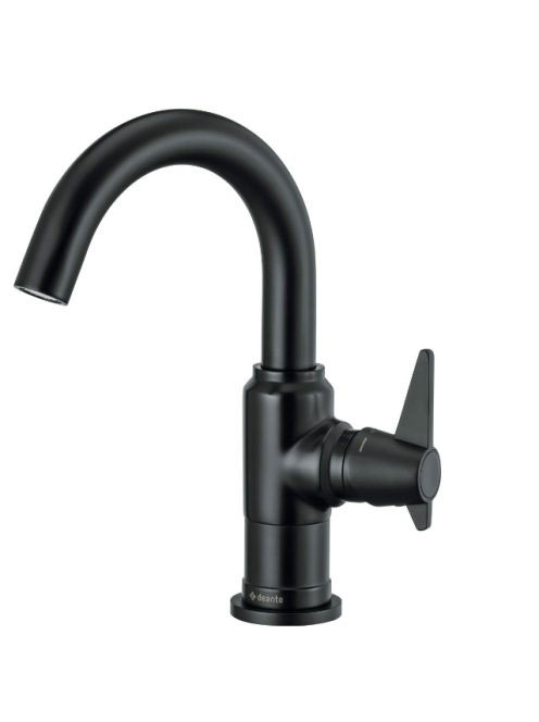 Deante Temisto mosdócsap Click-Clack leeresztővel, fekete BQT_N21M