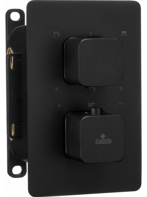 Deante Box falon belüli termosztatikus csaptelep, matt fekete BXY NECT