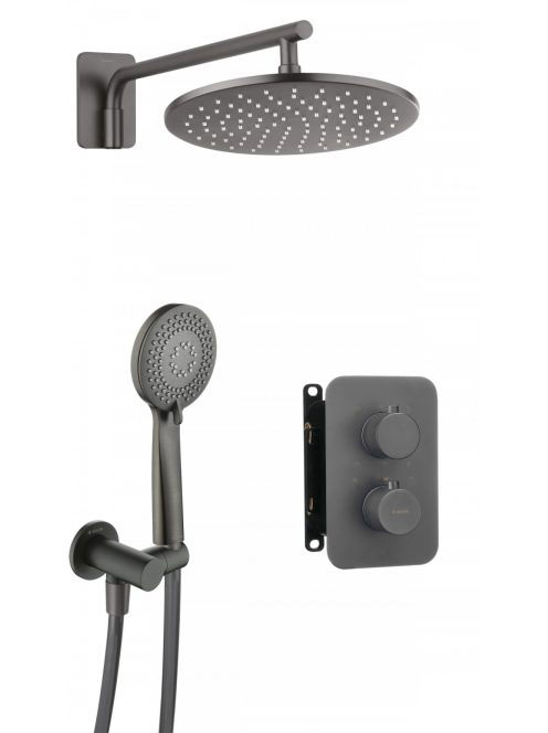 Deante Box falsík alatti termosztátos zuhanyrendszer, titánium BXYZDEBT