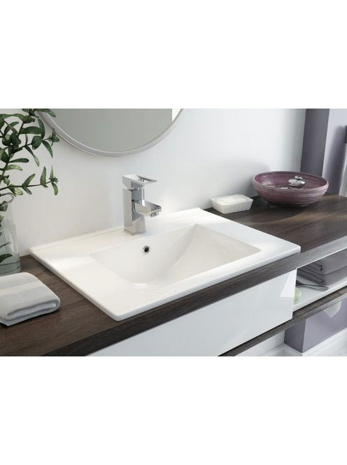 Deante Floks beépíthető 60 cm kerámia mosdó CDI 6U6M