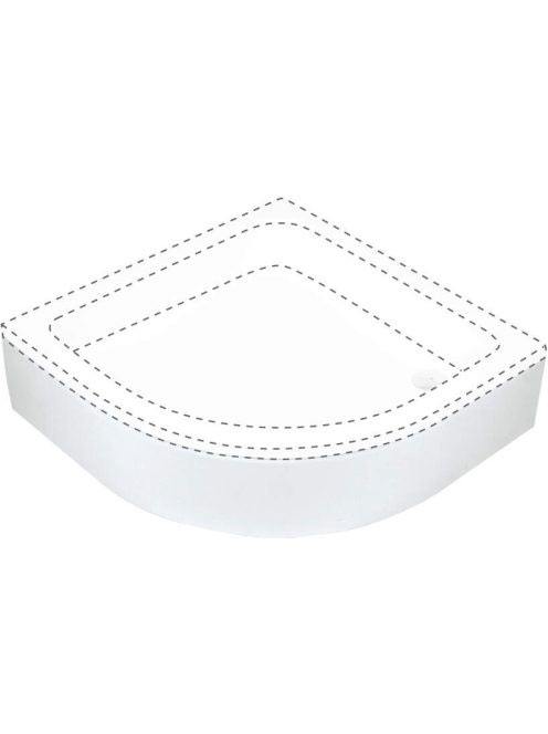 Deante Plus II félköríves előlap 80 cm-es zuhanytálcához KTU_032O