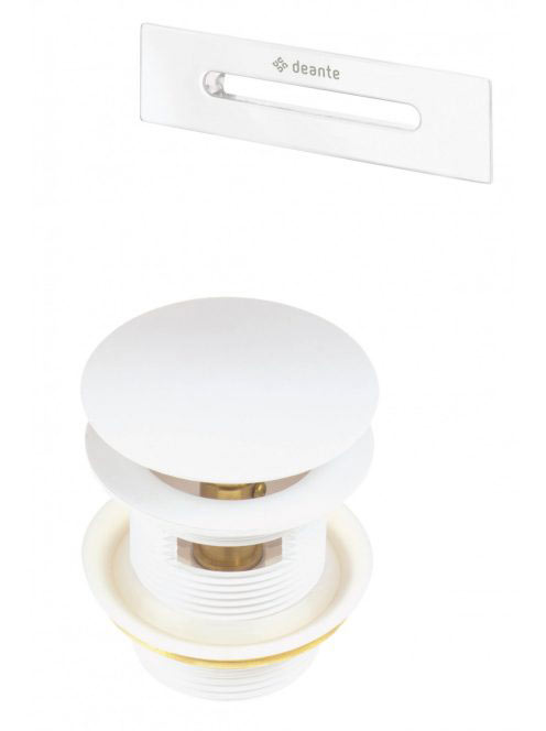 Deante Click-Clack kád leeresztő túlfolyóval, fehér KYY_A10B