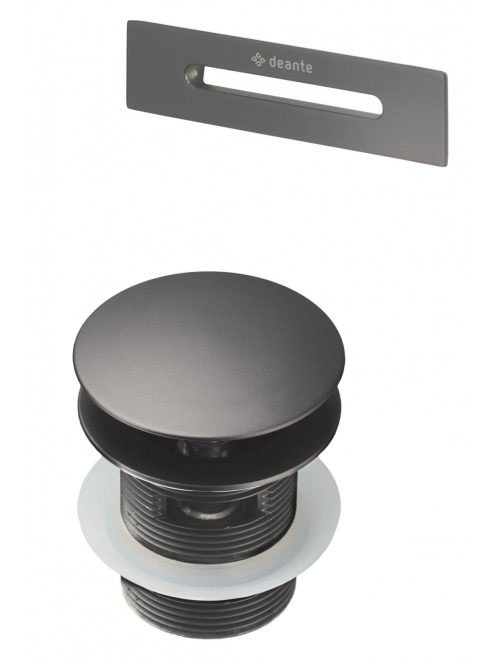 Deante Click-Clack kád leeresztő túlfolyóval, titánium KYY_D10B