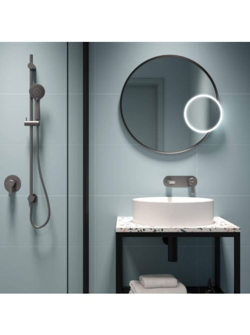 Deante Arnika falsík alatti csaptelep zuhanyszettel, titánium NAC_D9TP