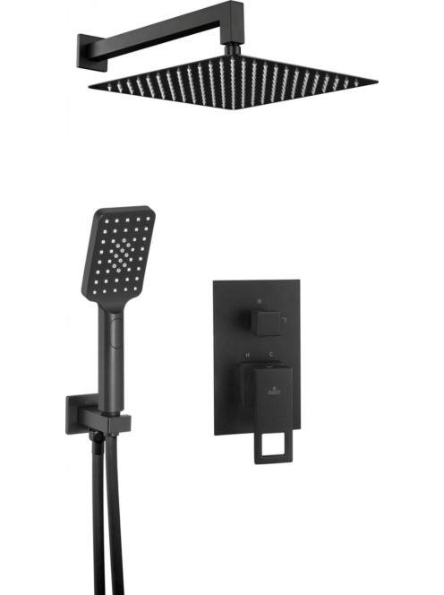 Deante Anemon fekete, falbaépíthető komplett szett NACN9MP