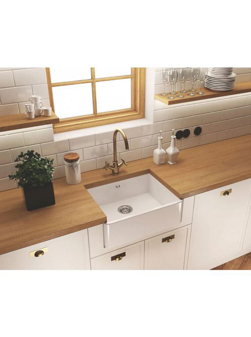 Deante Sabor kerámia mosogató túlfolyóval 59,5x47,5 cm, fehér ZCB_610K